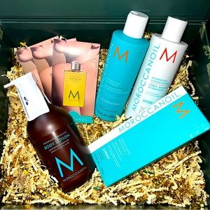 Moroccan Oil shampoo, conditioner, lotion, and hair treatment NEW Gift Set